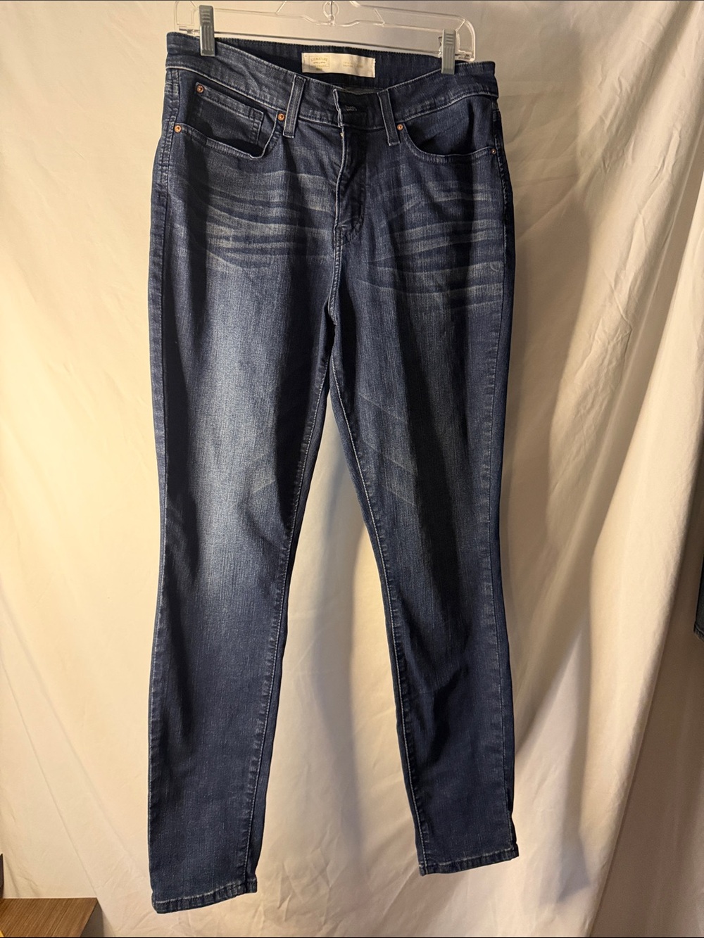 Signature by Levi Strauss Skinny Jeans Women 10 Dark Indigo Like New Stretch